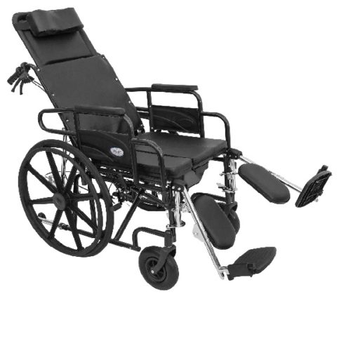 Инвалидна количка за полулегнал с тоалетна