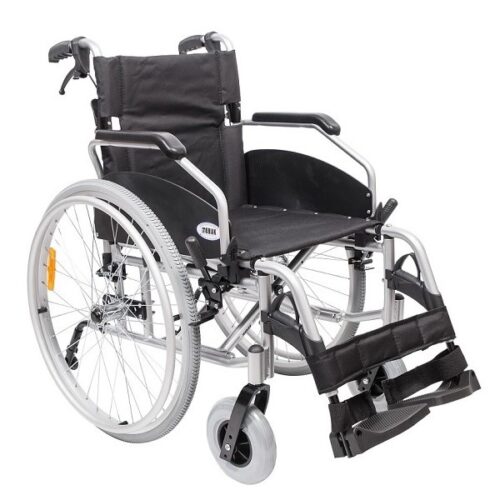 Изображение на Инвалидна лека количка рингова със спирачки за придружителя