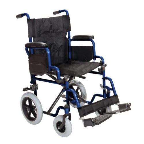 Изображение на Транспортна синя инвалидна количка