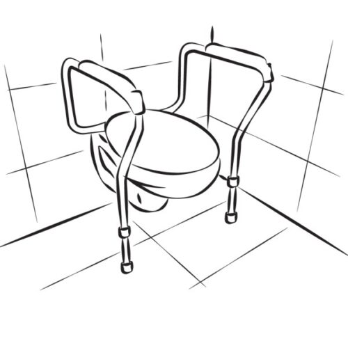 Изображение на Стойка тоалетна чиния  опора за ръцете при ставане и сядане на тоалетната чиния