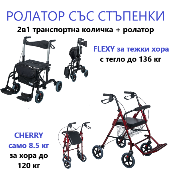 Изображение на ролатор количка 2В1