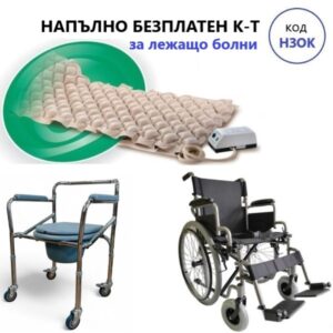 Изображение на НЗОК комплект ПСПСМИ лежащо болен за обгрижване с помощни средства напълно безплатен