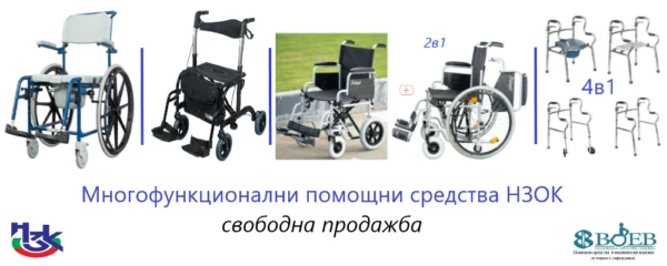 Изображение на Здравна каса и свободна продажба на многофункционални ПСПСМИ помощни средства за хора с увреждания, НЗОК и в брой